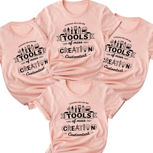Tools of Mass Creation Shirt – ILTexas Keller MS Art Club Custom Club Strip Shirt Fun & Artsy Style