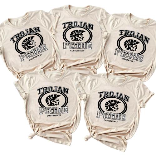 Trojan Pride Mascot T-shirt – Custom School Spirit Logo