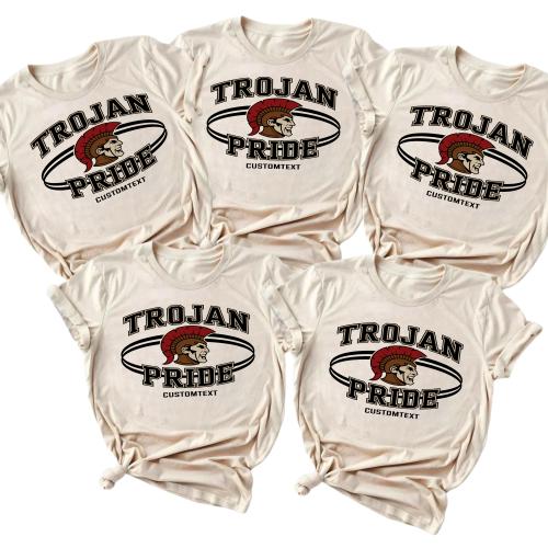 Trojan Pride Mascot Tee – Custom School Spirit Logo Class Shirt