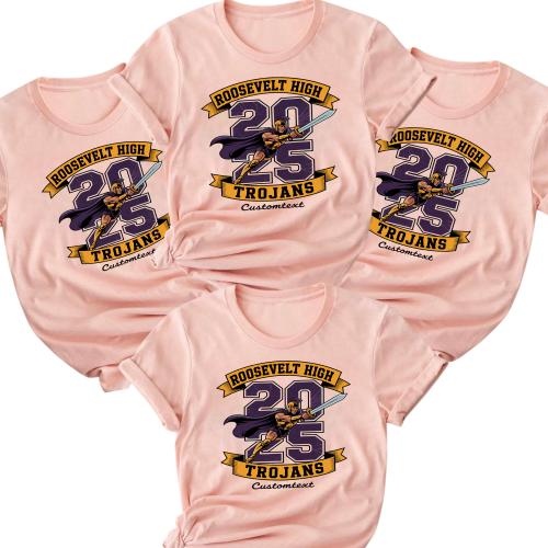 Trojans Warrior Class Of 2025 Shirt – Roosevelt High Graduation Strip Custom Tee