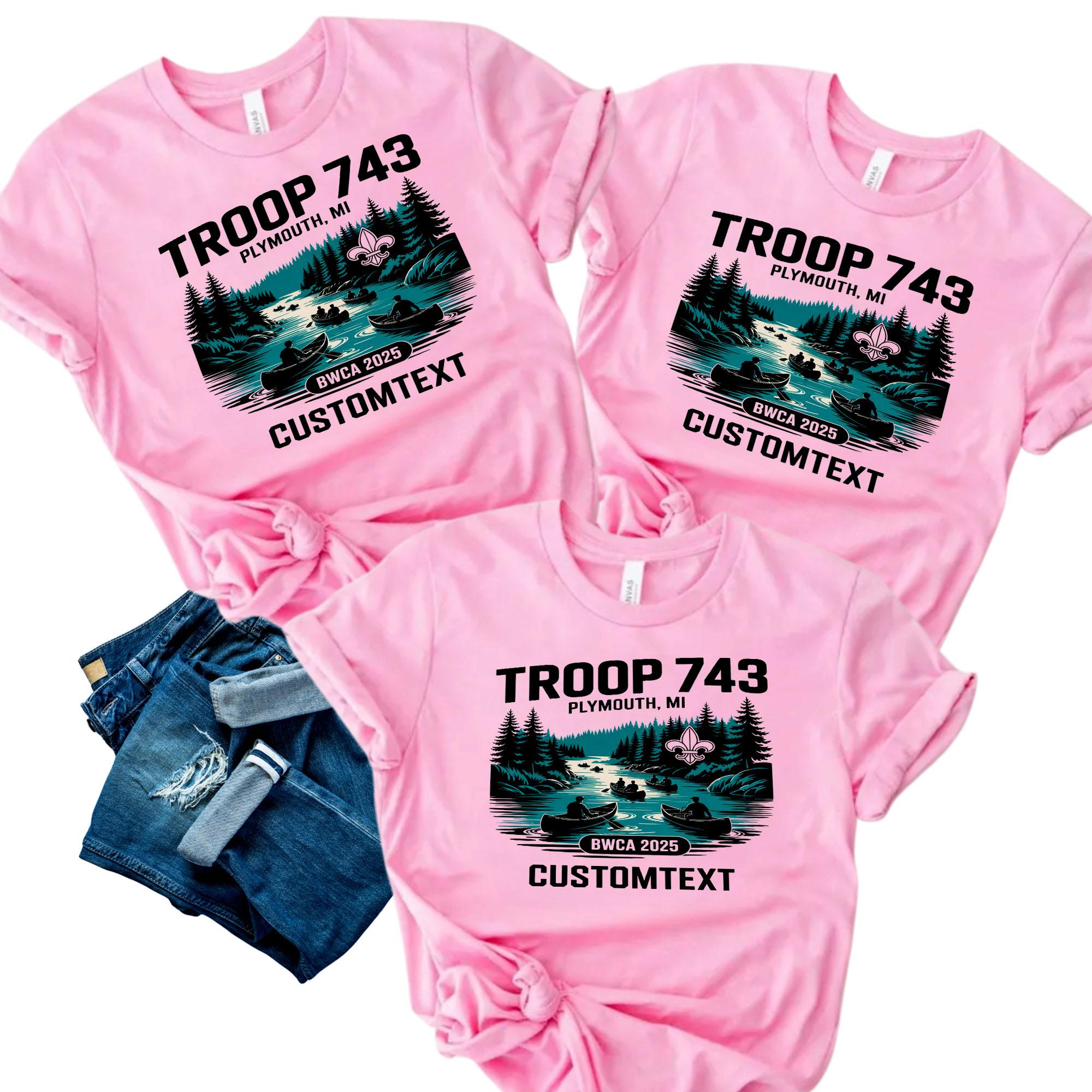 Troop 743 BWCA 2025 Custom Trip Shirt - Wilderness Scout Adventure Style troop 743 bwca 2025 custom trip shirt wilderness scout adventure style style 2 thumb 747