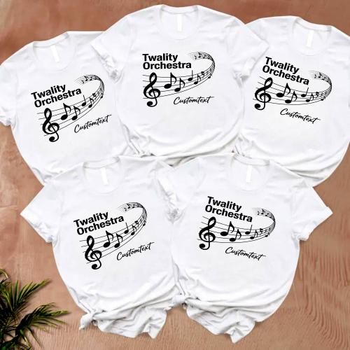 Twality Music Club Shirt – Flowing Notes Orchestra Custom Elegant Style Tee
