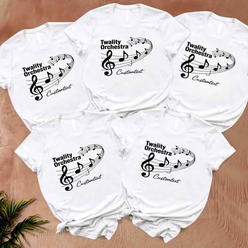 Twality Orchestra Shirt - Flowing Notes Music Club Custom