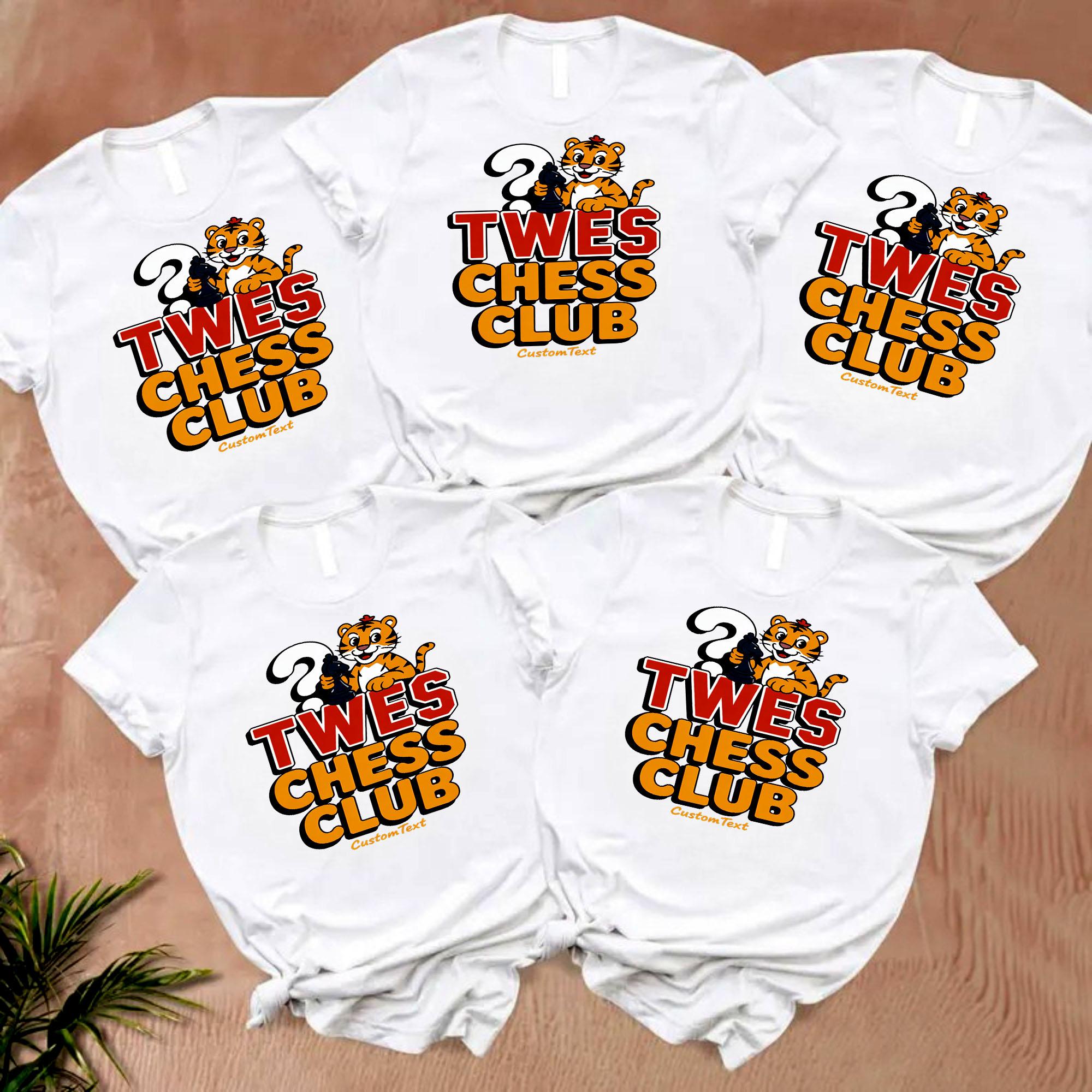 TWES Chess Club Tiger Shirt – Fun Cute Custom School Chess Tee twes chess club tiger shirt fun cute custom school chess tee style 2 thumb 84