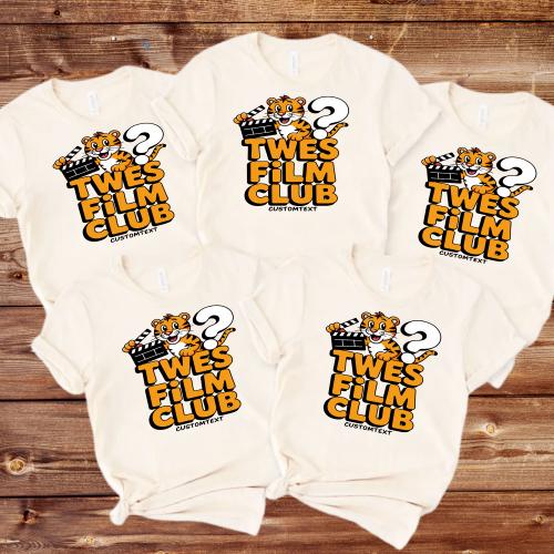 TWES Film Club Tiger Mascot Shirt – Cute Vintage Custom Movie Club Tee