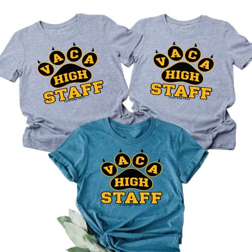 Vaca High Staff Shirt Custom Text Vintage Photography Club Teacher Staff Tee