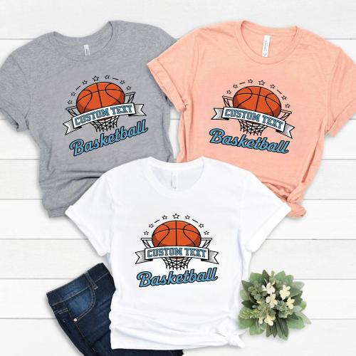 Varsity Basketball Club Sport Team T-shirt – Hoop Badge Tournament Classic Design
