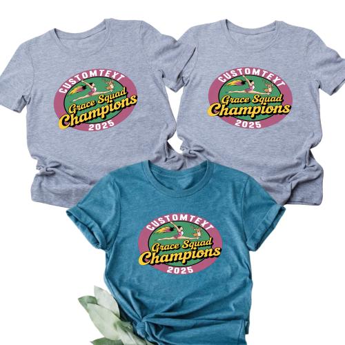 Varsity Gymnastics Club Sport Team T-shirt – Tournament Champs Mascot Pride Tee