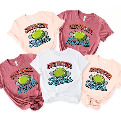 Varsity Tennis Club Sport Team T-shirt – Personalized School Name Tee