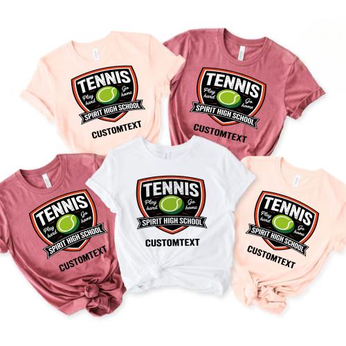 Varsity Tennis Club Sport Team T-shirt – Shield Design Play Hard Look