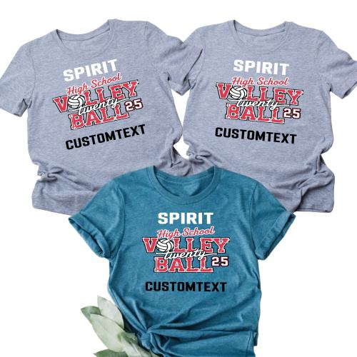 Varsity Volleyball Club Sport Team T-shirt – Bold Split Letter School Style