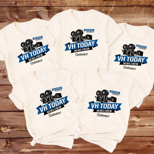 VH Today News Crew 2025-2026 Shirt – Custom Retro Camera Tee for Broadcast Students