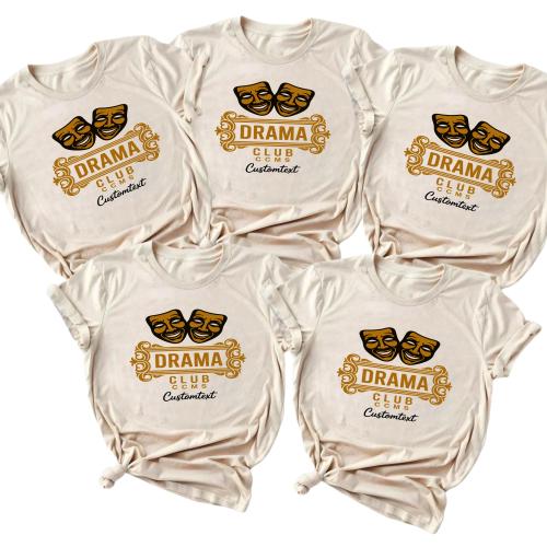 Vintage Baroque Drama Club Shirt – CCMS Custom Gold Theater Mask Style Tee