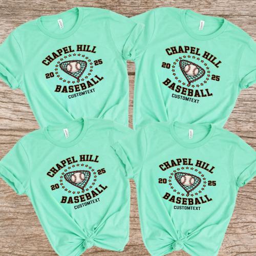 Vintage Baseball Team T-shirt – Stars Circle Varsity Sport Design