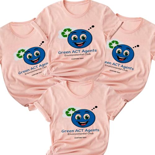 Vintage Eco Club Shirt – Green ACT Agents Custom Environmental Team Tee