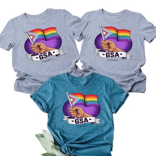 Vintage GSA Club Shirt – Progress Pride Flag Custom Student Tee