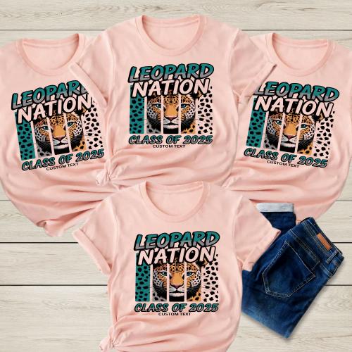 Vintage Leopard Nation Shirt Class Of 2025 Animal Theme Teacher Photography Club Tee