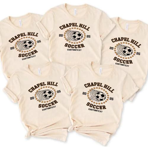 Vintage Soccer Club Sport Team T-shirt – Varsity Stars Circle Pride Design