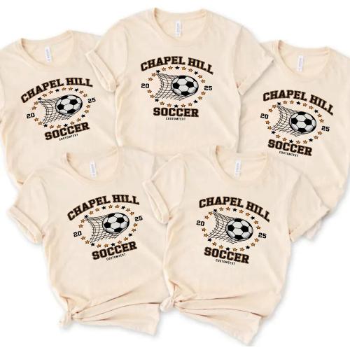 Vintage SOCCER Team T-shirt – Stars Circle Varsity Sport Design
