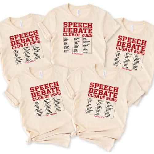 Vintage Speech & Debate Club Shirt – 2025 Custom Team Pride Tee