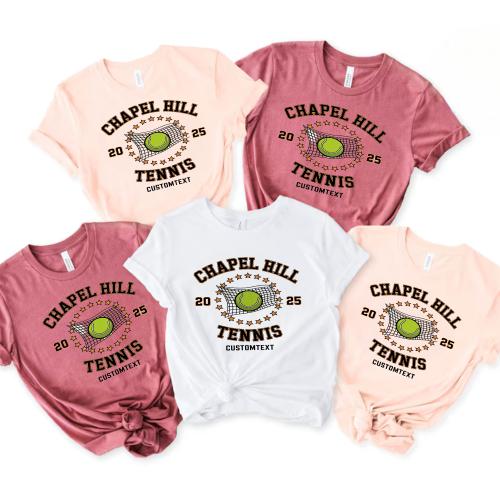 Vintage Tennis Team T-shirt – Stars Circle Varsity Sport Design