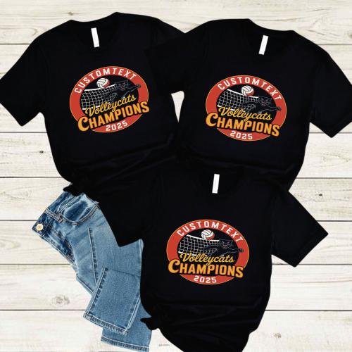 Volleyball Club Sport Team T-shirt – Varsity Mascot Champions Tournament Edition