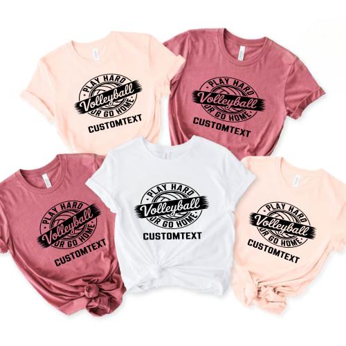 Volleyball Grunge T-shirt Play Hard Urban Sport Style Custom Club Sport Team School Spirit T-shirt