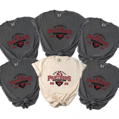 Volleyball – “PANTHERS” Sport Team Shirt – Varsity Mascot 2025 Edition