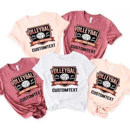 VOLLEYBALL Sport Team Shield Shirt – Play Hard Varsity Style