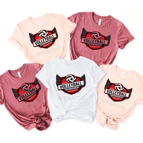 VOLLEYBALL Sport Team Tournament Shirt – Varsity Badge Style 2025