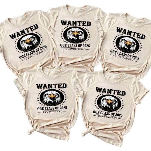 Wanted Class Shirt – Middle School 2025 Eagle Mascot Custom Tee