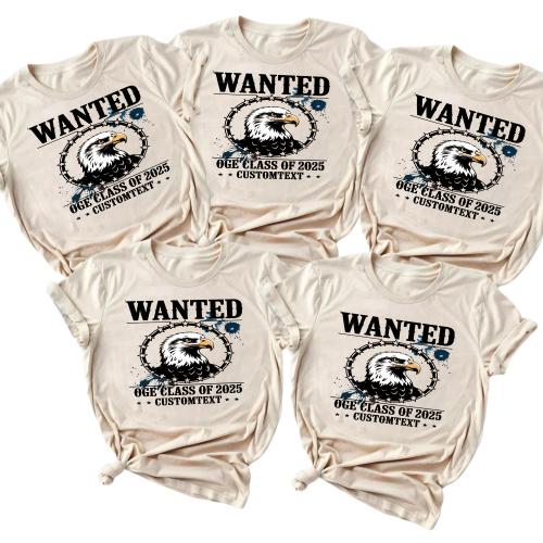 Wanted Custom Class Shirt – Middle School 2025 Eagle Mascot Tee