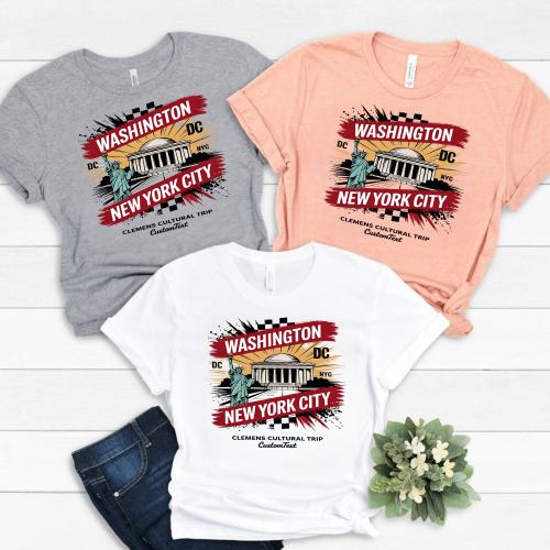 Washington DC NYC Clemens Cultural Trip Custom Shirt – Historic Sightseeing Field Trip Tee