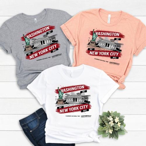 Washington DC NYC Field Trip Tee – Clemens Cultural Historic Sightseeing Shirt