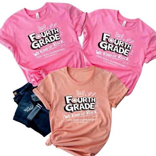 We Kind of Rock Fourth Grade Shirt – Fun Class Spirit Tee for Kids