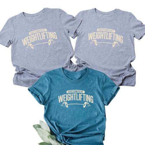 Weightlifting Varsity Club Sport Team T-shirt – Traditional Custom High School Tee