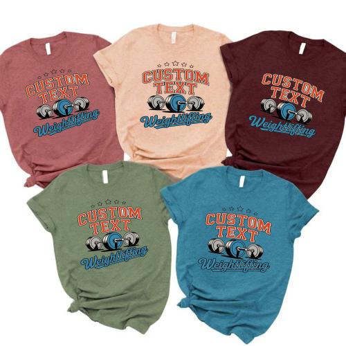 Weightlifting Varsity Sport Team Shirt – Custom School Name Tee