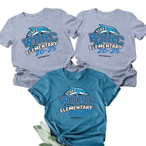 WHRC Elementary Dolphin Staff Shirt 20-25 - Custom Retro Fun Club Tee