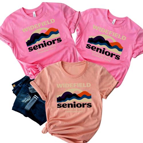 Widefield Retro Mountain Seniors 2025 T-Shirt Class Pride Edition Tee