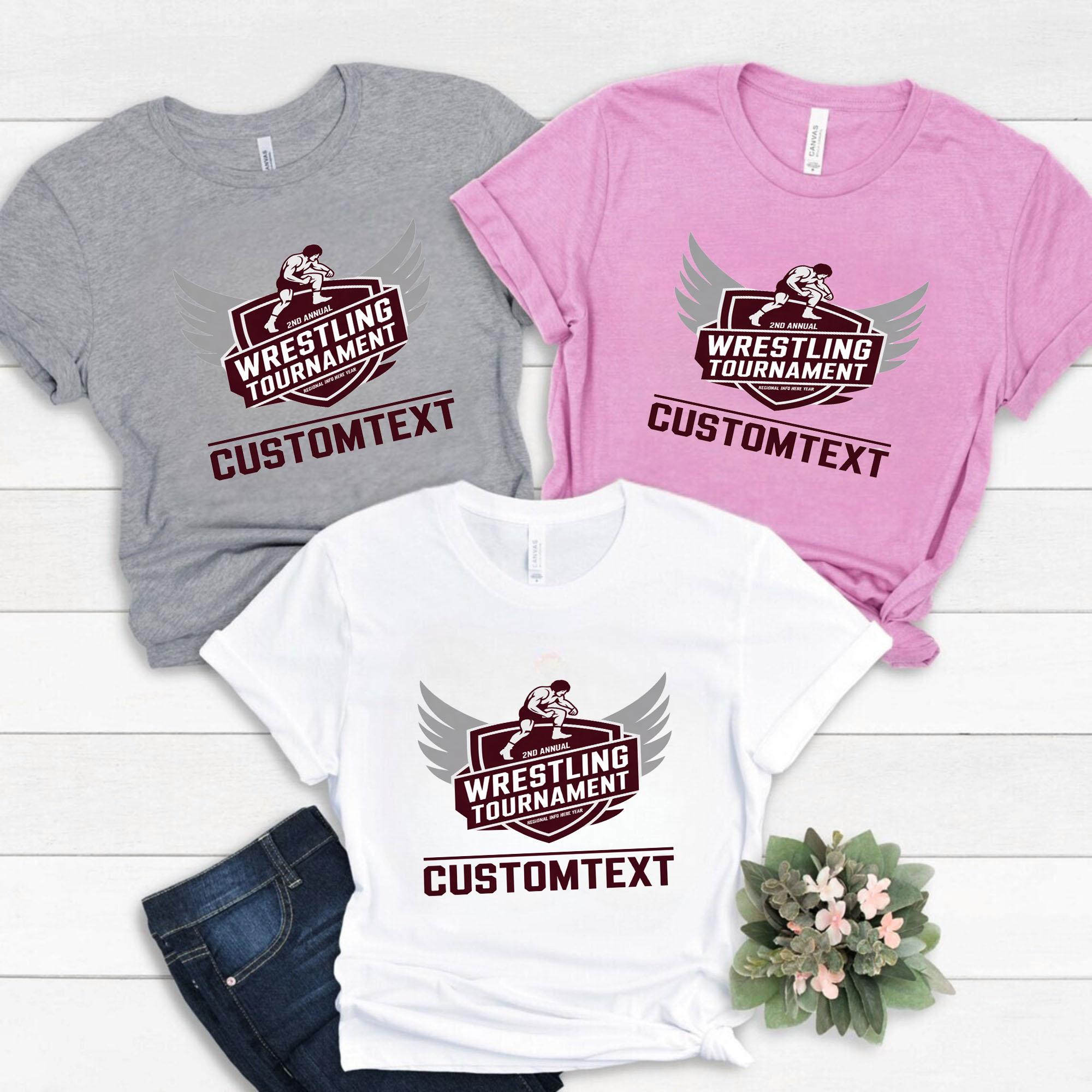 Wrestling Tournament Vintage Personal Custom Club Sport Team T-Shirt wrestling tournament vintage personal custom club sport team t shirt style 1 thumb 559