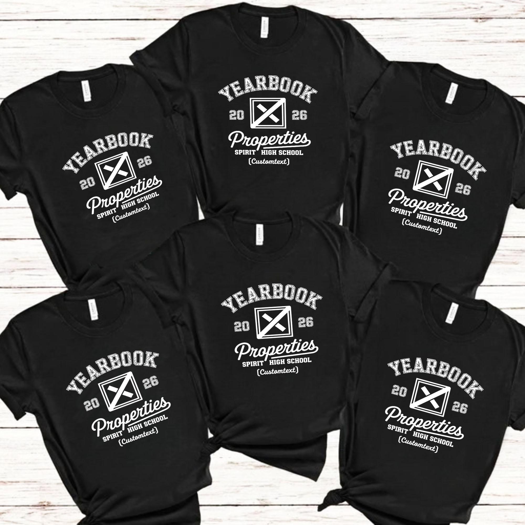 Yearbook Properties 2026 Shirt – Modern Varsity Custom Yearbook Club Tee for High School T-shirt yearbook properties 2026 shirt modern varsity custom yearbook club tee for high school t shirt style 2 thumb 239