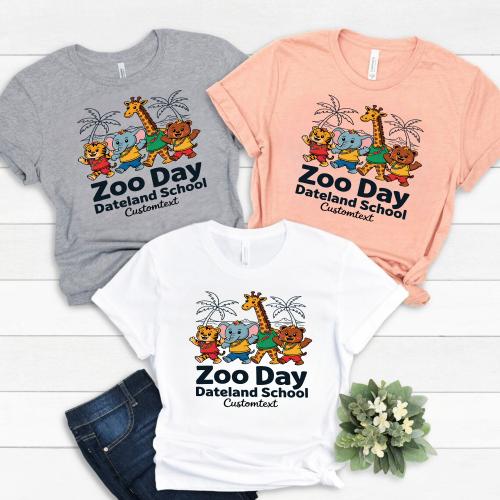 Zoo Day Dateland School Shirt Custom – Cute Animal Field Trip Tee for Kids