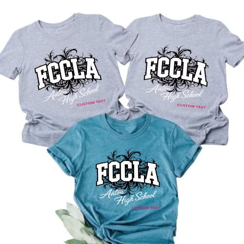 Custom Anton High School FCCLA Graphic 2026 Team T-shirt