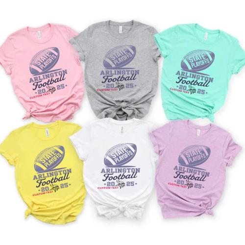 Custom Arlington Football State Playoffs 2025 Viking Retro Spirit T-shirt