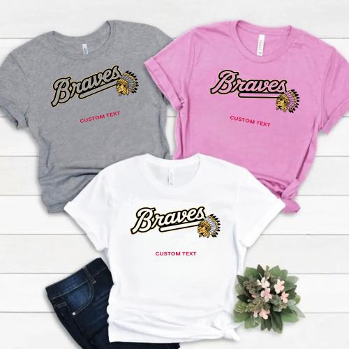 Custom Braves Mascot Vintage T-shirt