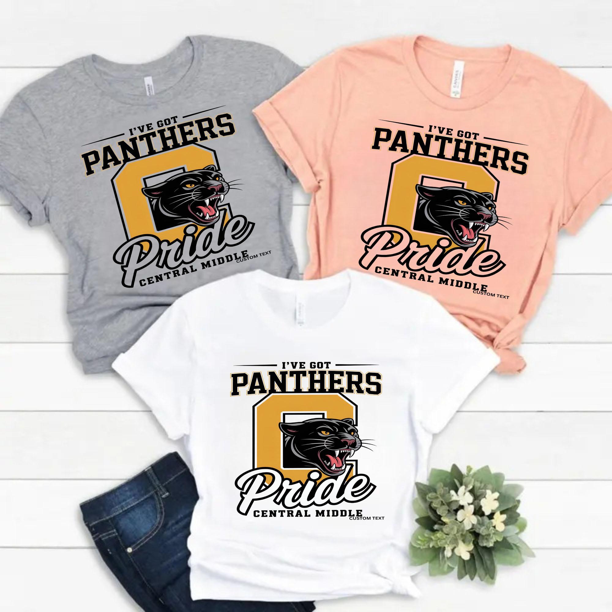 Custom Panthers Mascot Vintage Varsity Spirit T-shirt custom panthers mascot vintage varsity spirit t shirt 22 thumb 2