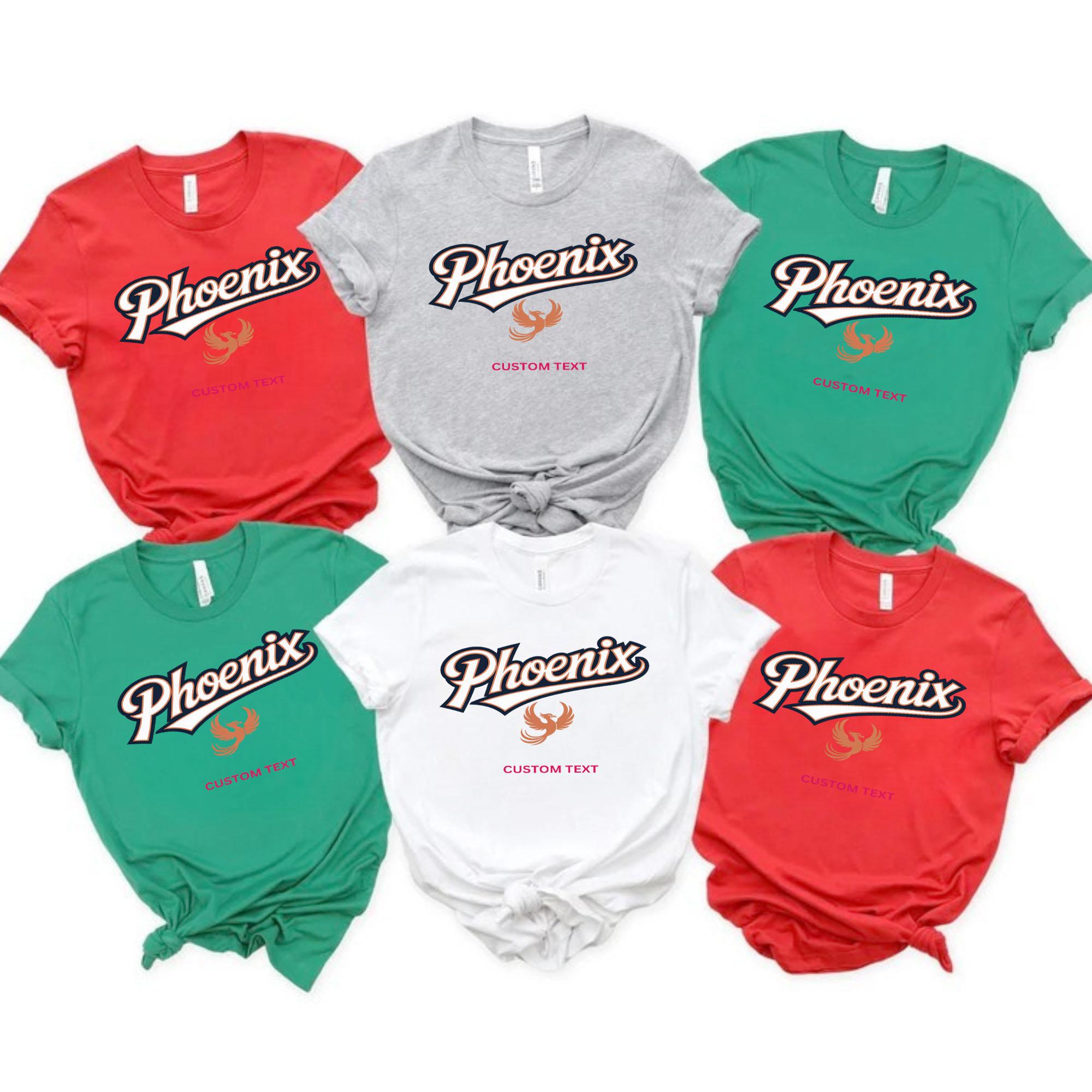Custom Phoenix Mascot Sports Retro T-shirt custom phoenix mascot sports retro t shirt 67 thumb