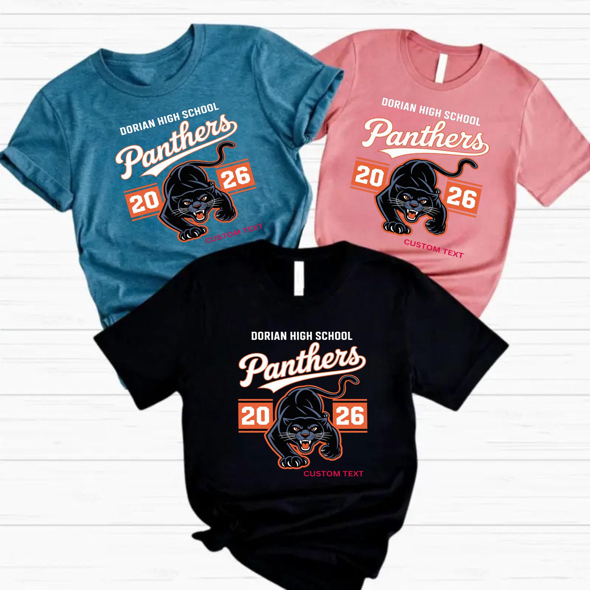 Custom Retro Dorian High Panthers 2026 Vintage Varsity T-shirt custom retro dorian high panthers 2026 vintage varsity t shirt 83 thumb