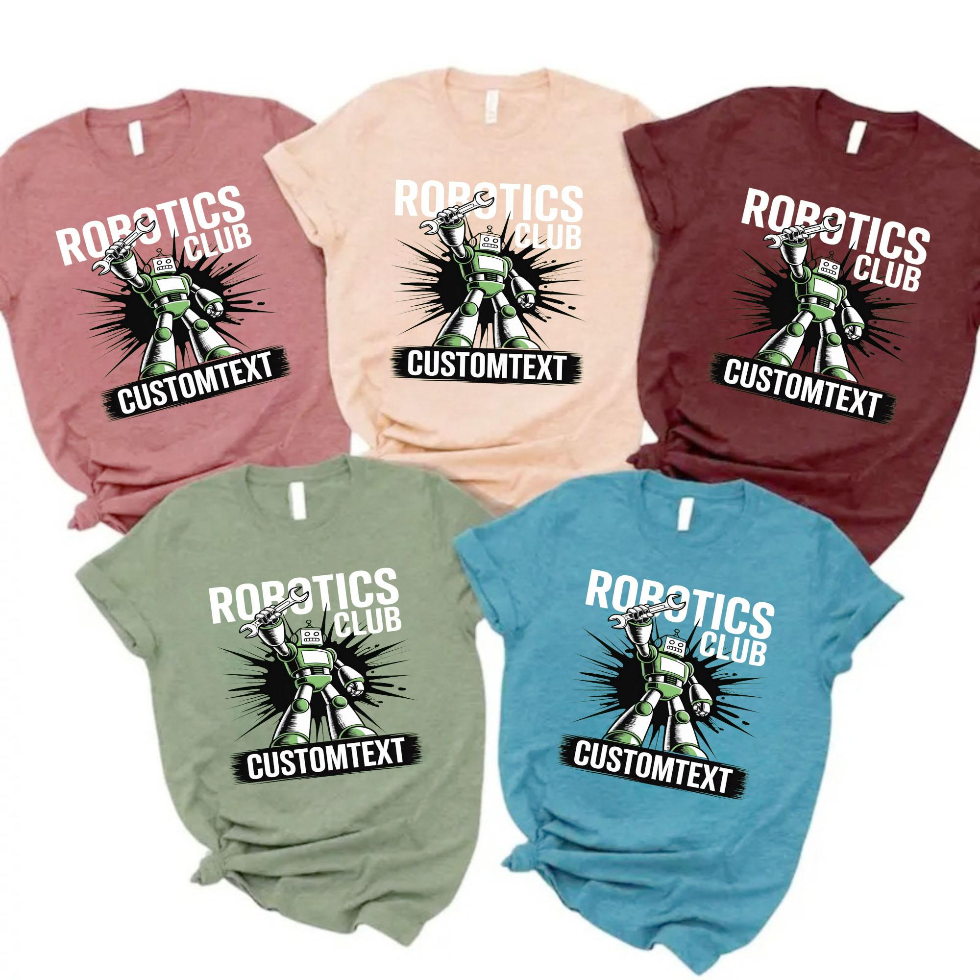 Custom Robotics Club Retro Robot Mechanic T-shirt custom robotics club retro robot mechanic t shirt 26 thumb