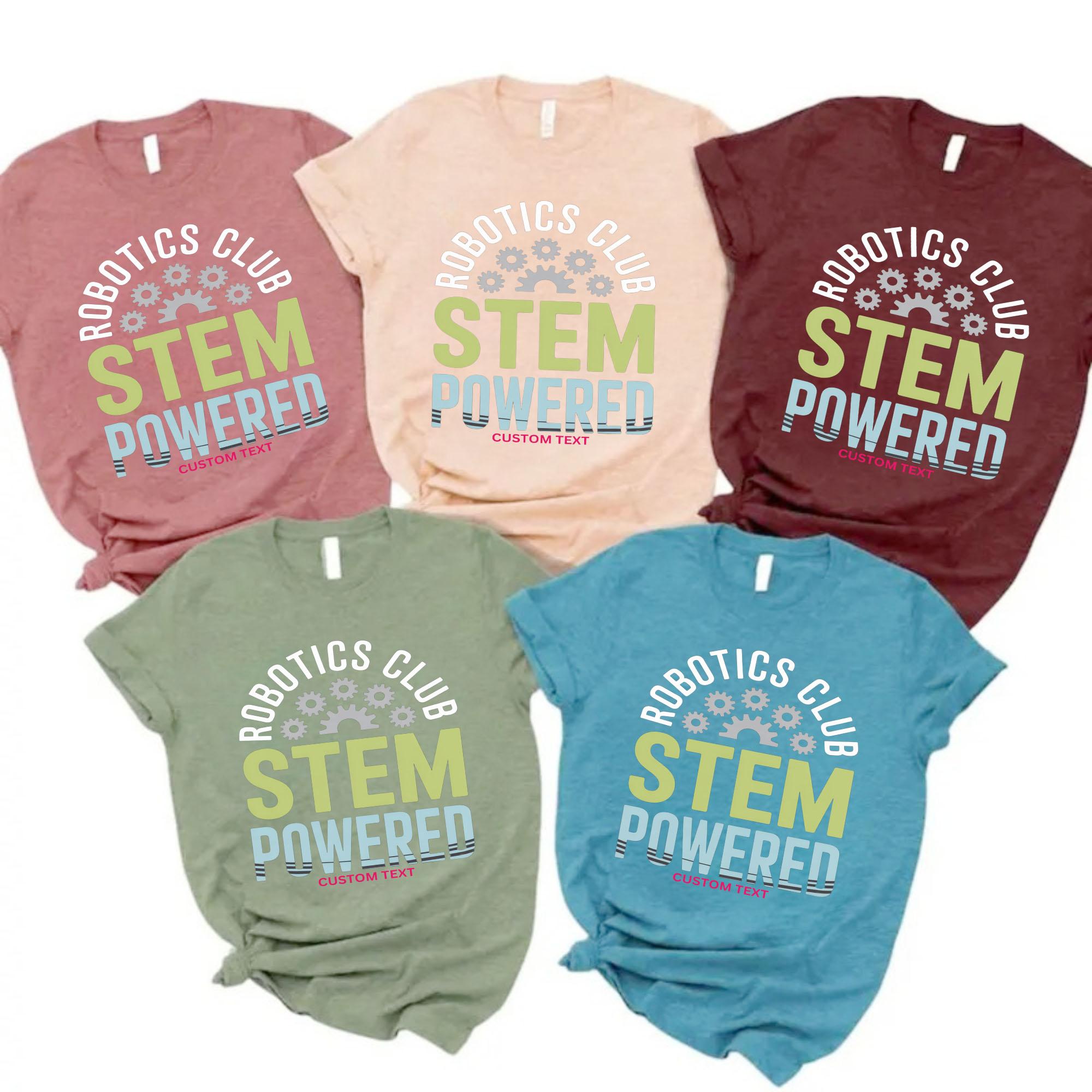 Custom Robotics Club STEM Powered Retro Team T-shirt custom robotics club stem powered retro team t shirt 21 thumb